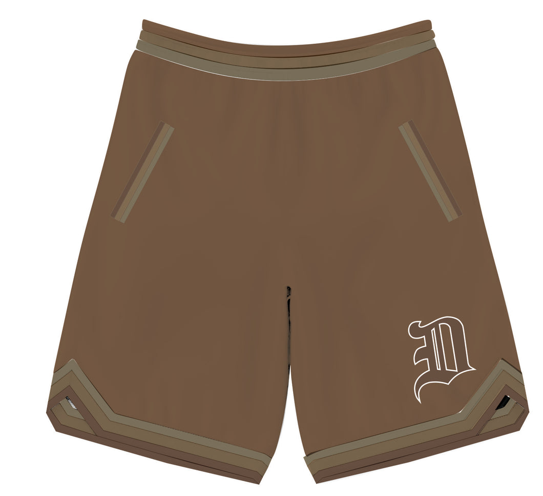DZWEER D SHORTS BROWN TRIM BROWN TAN
