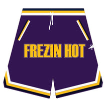 Load image into Gallery viewer, FH SHORTS PURPLE TRIM YELLOW BLACK
