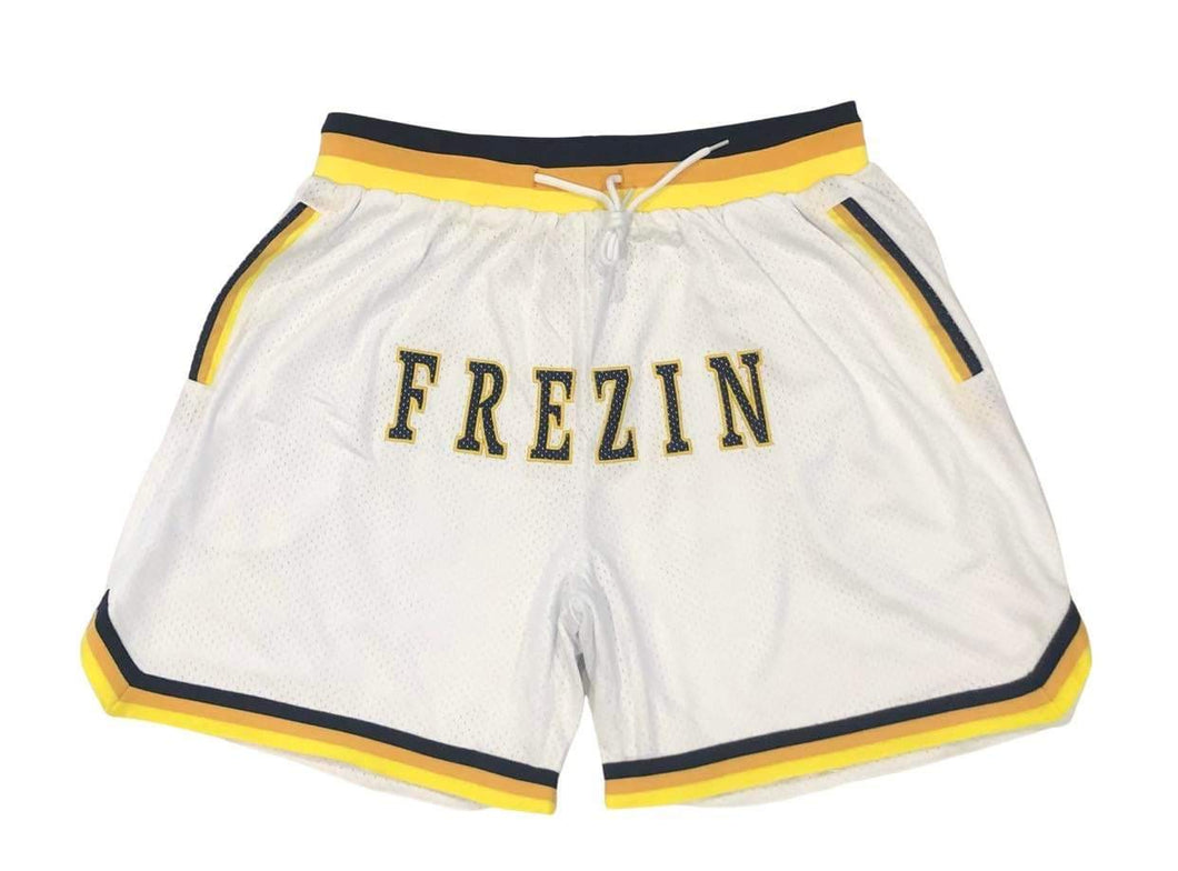 Frezin Mesh White BBall Shorts