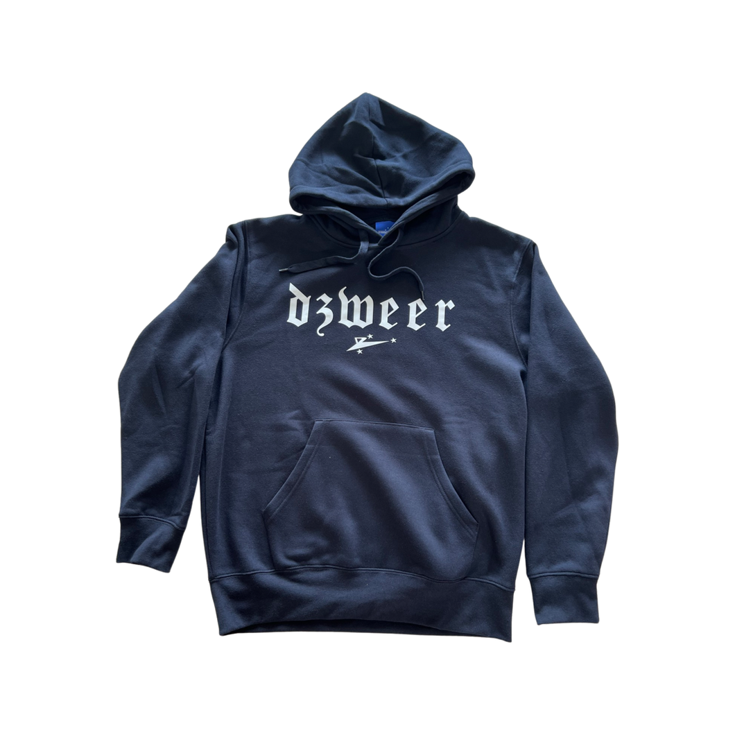 Dzweer Cotton Printed White Navy Hood